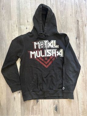 Metal Mulisha dark Gray  Hoodie with Red and White Logo